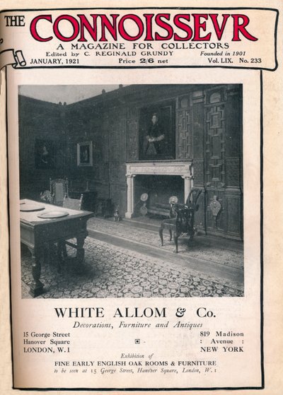 Omslag van The Connoisseur, januari 1921 door Unbekannt