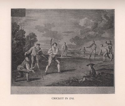 Cricket in 1743, 1912 door Unbekannt