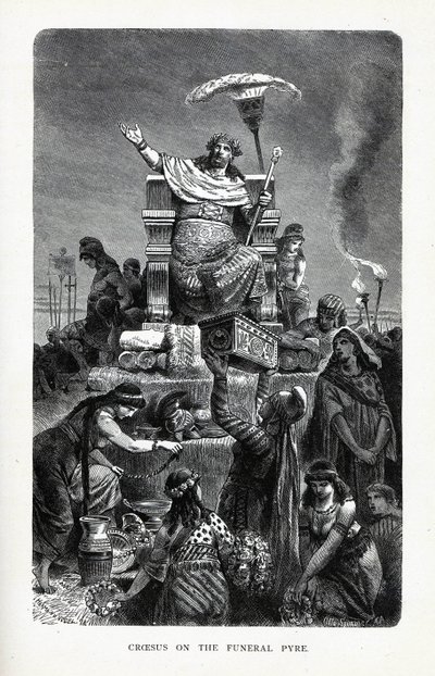 Croesus op de brandstapel, 1882 door Unbekannt