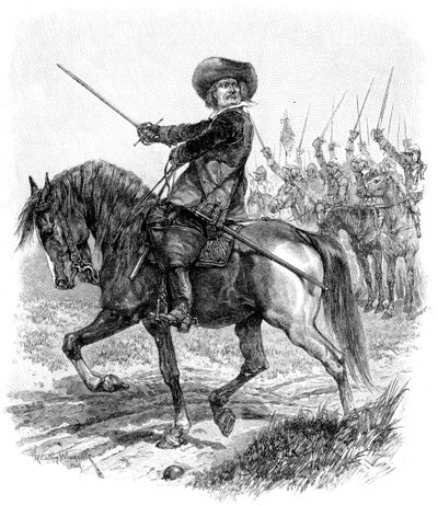 Cromwell bij de Slag bij Marston Moor, 2 juli 1644, 19e eeuw door Unbekannt