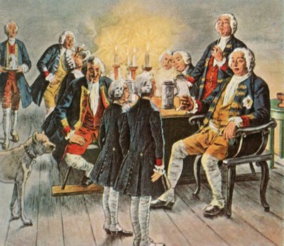 Kroonprins Frederik en Prins Hendrik... wensen hun vader de koning welterusten, 1727, 1936 door Unbekannt