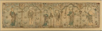 Kruisiging geflankeerd door heiligen, Brits, ca. 1270 waarschijnlijk voor 1272 door Unbekannt