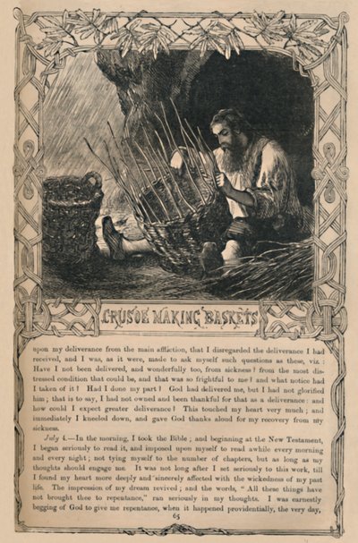 Crusoe maakt manden, c1870 door Unbekannt