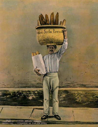 Cubaanse broodverkoper, c1920 door Unbekannt