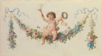Cupido zittend op een slinger, 1770-90 door Unbekannt