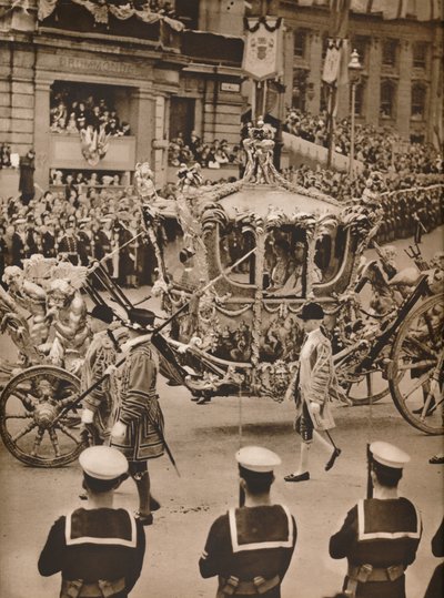 Middelpunt van Alle Ogen in de Processies: De Staatskoets, 1937 door Unbekannt