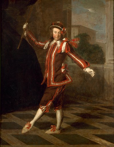 Dansende Mezzetin, ca 1720 door Unbekannt