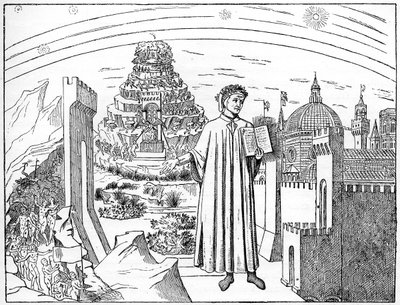 Dante 1265-1321, Florence en de Zeven Kringen van de Hel, 1882 door Unbekannt