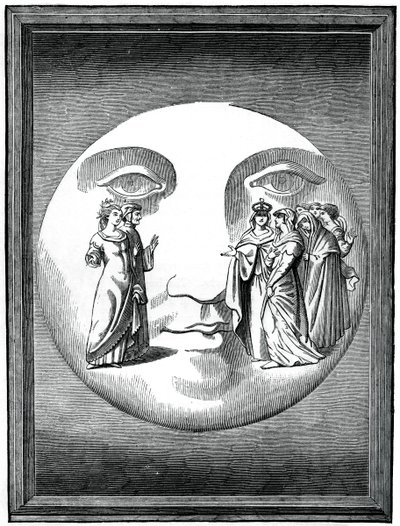 Dante en Beatrice getransporteerd naar de maan, 16e eeuw 1870 door Unbekannt