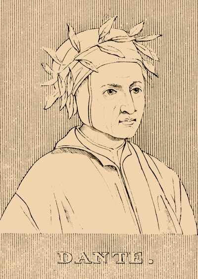 Dante, ca. 1265-1321, 1830 door Unbekannt