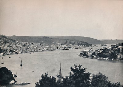 Dartmouth - Algemeen Uitzicht, met de Britannia Drijvende Marine Academie, 1895 door Unbekannt