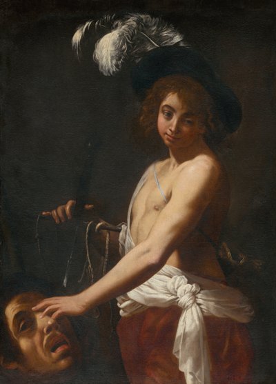 David met het Hoofd van Goliath door Unbekannt
