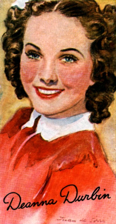 Deanna Durbin, 1921-1999, zangeres en actrice in Hollywood-films van de jaren 1930 en 1940, 20e eeuw door Unbekannt