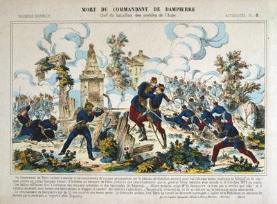 Dood van Commandant de Dampierre, Beleg van Parijs, Frans-Pruisische Oorlog, 13 oktober 1870 door Unbekannt