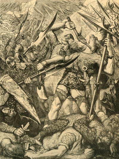 Dood van Harold bij de Slag bij Hastings, 1873 door Unbekannt