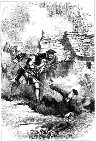 Dood van Sebastien Rale, Franse jezuïetenmissionaris in Amerika, 1724 c1880 door Unbekannt