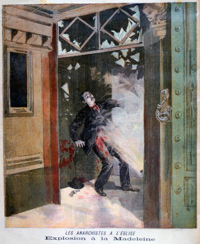 Dood van de anarchist Jean Pauwels in de kerk van la Madeleine, Parijs, 1894 door Unbekannt