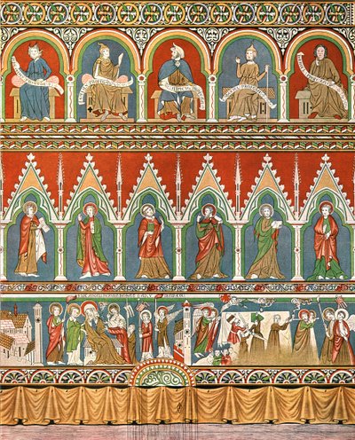 Decoratie in de Oude Kerk van Stora Råda, Västra Götaland, Zweden, 1928 door Unbekannt