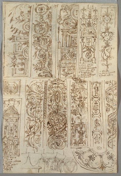 Decoratieve studies van kandelabers door Unbekannt