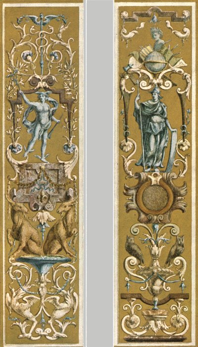 Decoratieve schildering in het Louvre, Parijs, Frankrijk door Unbekannt