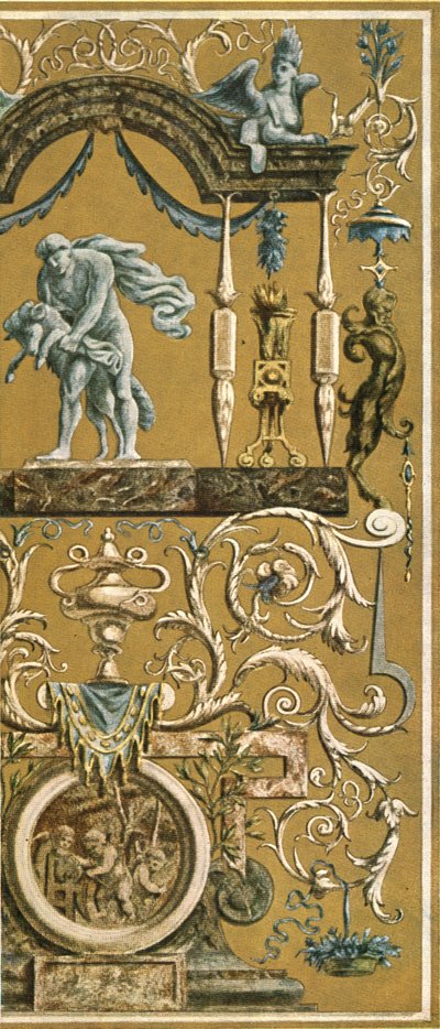 Decoratieve schildering in het Louvre, Parijs, Frankrijk door Unbekannt