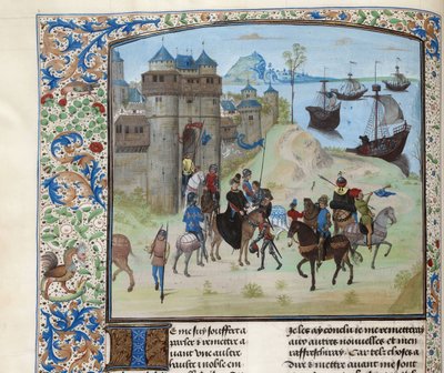 Vertrek van hertog Lodewijk II van Bourbon van Genua naar Tunis, ca. 1470-1475 door Unbekannt