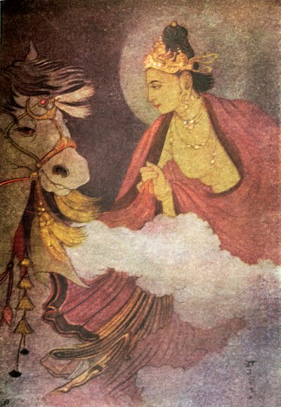 Vertrek van Prins Siddhartha, 1920 door Unbekannt
