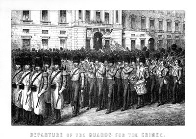 Vertrek van de Guards naar de Krim, 1854 1899 door Unbekannt