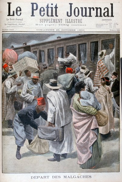 Vertrek van de Malagassiërs, Wereldtentoonstelling van 1900, Parijs, 1900 door Unbekannt