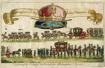 Afbeelding van de Koninklijke Boheemse Kroon: Presentatie van de intocht van de Koninklijke Boheemse Kroon, 1743 door Unbekannt