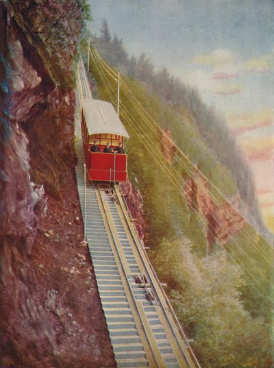 Afdaling van de Stanserhorn - Een Zwitserse bergspoorweg, 1926 door Unbekannt