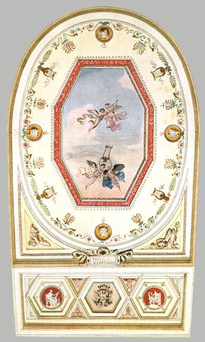 Ontwerp voor een plafond in een theater, Italië, 1928 door Unbekannt