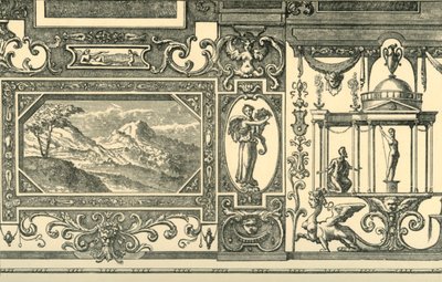 Ontwerp voor een muur- of plafonddecoratie in groteske stijl, 16e eeuw, 1881 door Unbekannt