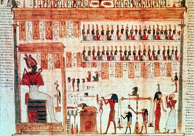 Detail uit een Dodenboekrol, Oud-Egyptisch, Ptolemaeïsche periode, 332-30 v.Chr. door Unbekannt