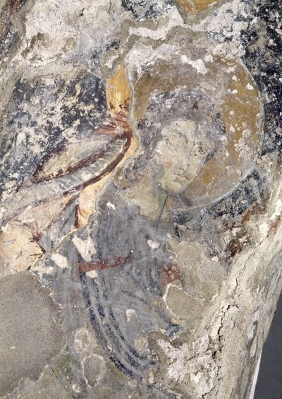 Detail van een paleochristelijke fresco in de apsis (detail) door Unbekannt