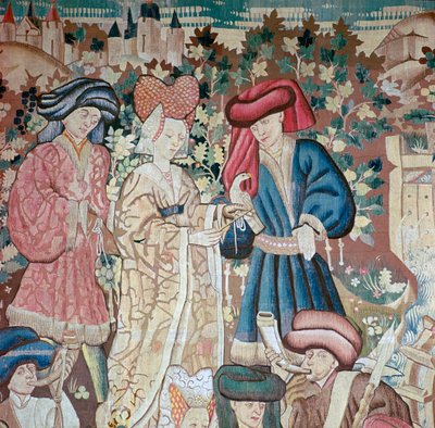 Detail van de Devonshire Jacht Tapijten, 15e eeuw door Unbekannt