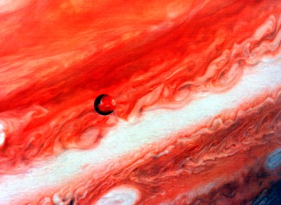 Detail van Jupiter en zijn Binnenste Satelliet Io door Unbekannt