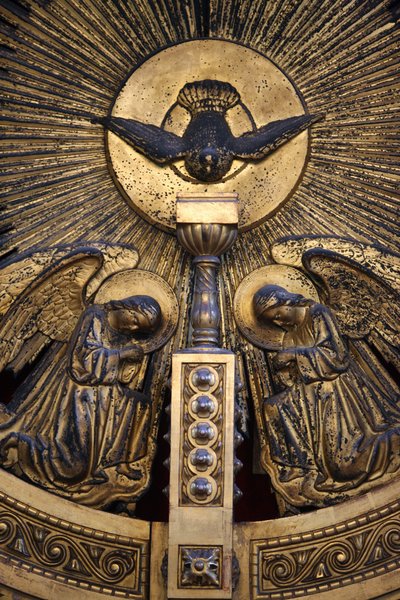 Detail van het iconostase van de Bulgaarse kerk van Sint Stefanus, Istanbul, Turkije door Unbekannt