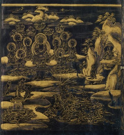 Devadatta, Hoofdstuk 12 van de Lotus Soetra Hoke-kyo, Daibadatta-bon, 12e eeuw door Unbekannt