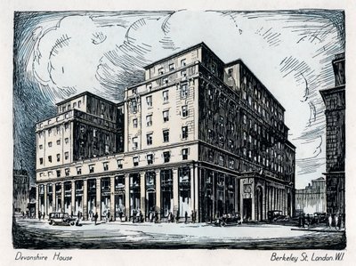 Devonshire House, Berkeley Street, Londen, ca. 1910-1929 door Unbekannt