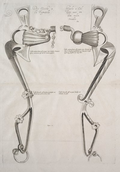 Diagram voor paardenbit, 1700s door Unbekannt