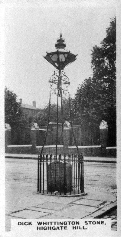 Dick Whittington Stone, Highgate Hill, Londen, c1920s door Unbekannt