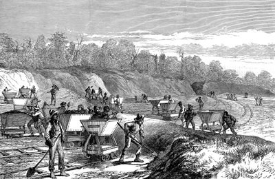 Graven van het Panamakanaal, 1888 door Unbekannt