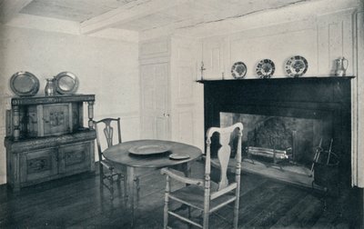 Eetkamer, circa 1800, uit het Shenk House, Long Island, 1930 door Unbekannt