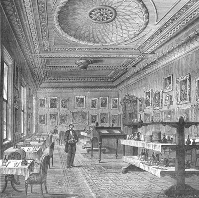 Eetkamer van de Garrick Club, 1897 door Unbekannt