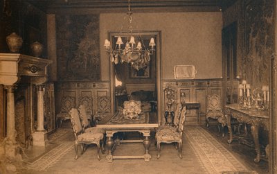 Eetkamer in de Cubaanse Ambassade in Brussel, België door Unbekannt