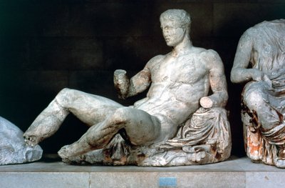 Dionysus, van het oostelijke fronton van het Parthenon, 447-432 v.Chr. door Unbekannt