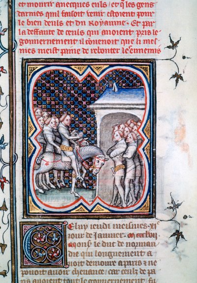 Toespraak van de Dauphin Charles, 1358, 1375-1379 door Unbekannt