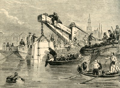 Duikklok Gebruikt bij de Bouw van de Thames Tunnel, c1878 door Unbekannt