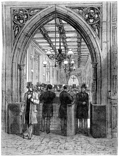 Scheiding en lobby, Lagerhuis, Westminster, Londen, 19e eeuw door Unbekannt